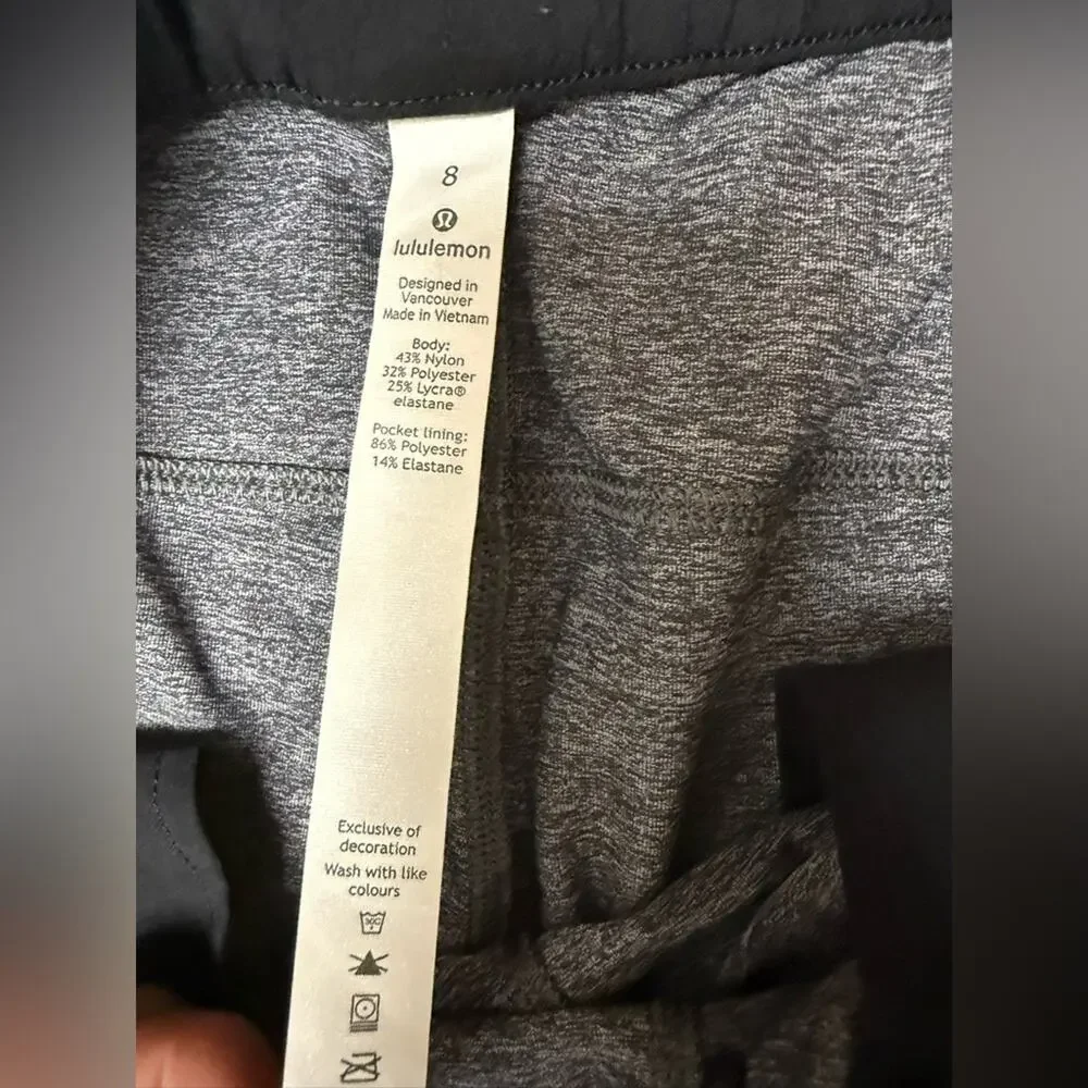Lululemon On The Fly Heathered Gray Jogger Womens Size 8 Athleisure Comfy